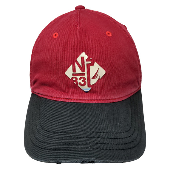 Nautica Men's Slideback Hat Red Size OS Graphic Logo 100% Cotton - Picture 1 of 7